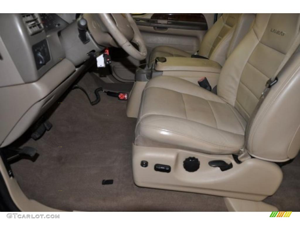2004 F350 Super Duty Lariat SuperCab 4x4 - Dark Green Satin / Medium Parchment photo #12