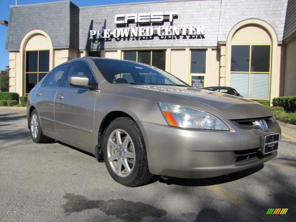 2003 Accord EX V6 Sedan - Desert Mist Metallic / Ivory photo #1