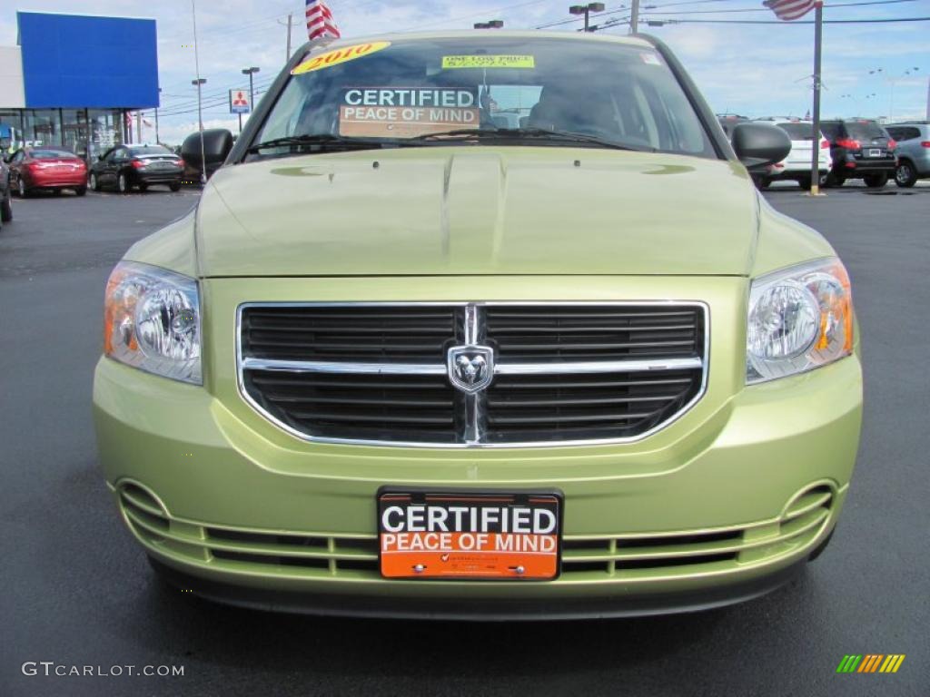 2010 Caliber SXT - Optic Green Metallic / Dark Slate Gray photo #24
