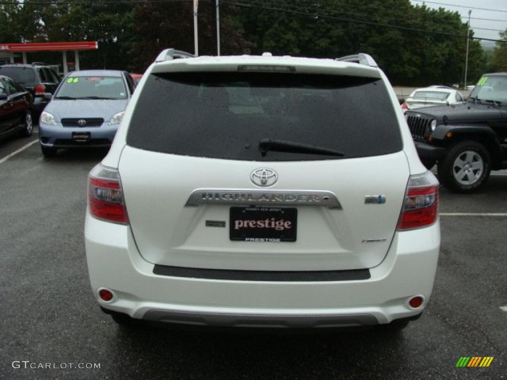 2010 Highlander Hybrid Limited 4WD - Blizzard White Pearl / Sand Beige photo #5