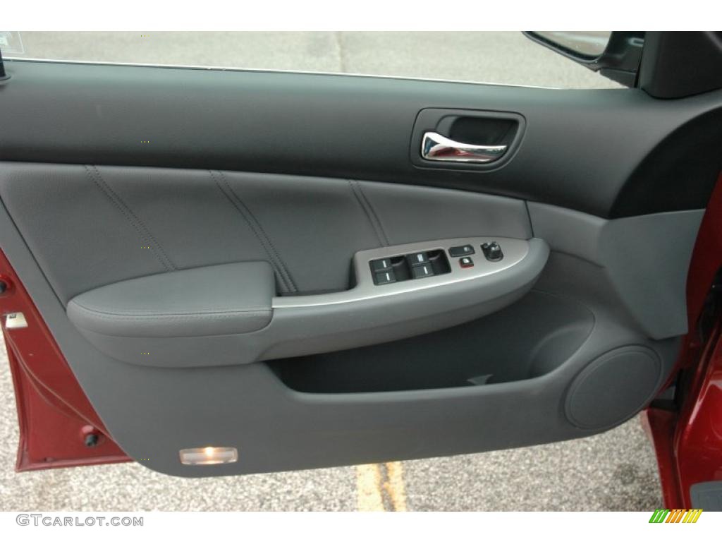 2007 Accord EX-L Sedan - Moroccan Red Pearl / Gray photo #15