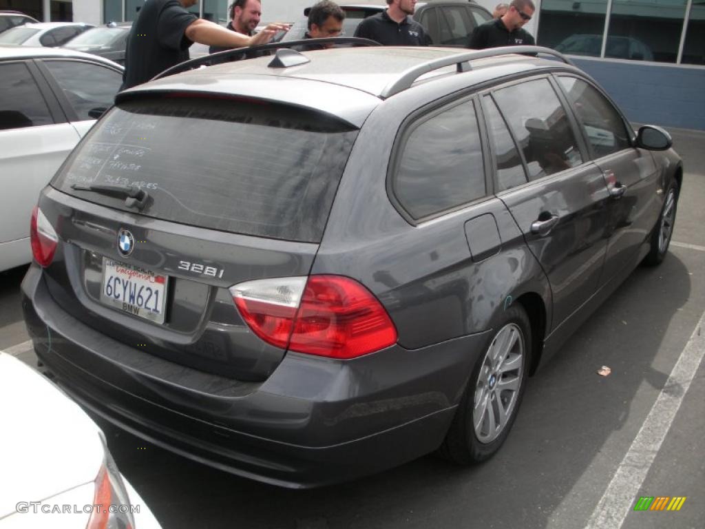 2007 3 Series 328i Wagon - Sparkling Graphite Metallic / Grey photo #3
