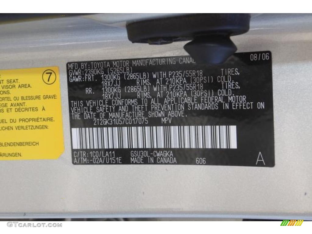 2007 RX 350 - Millennium Silver Metallic / Light Gray photo #9