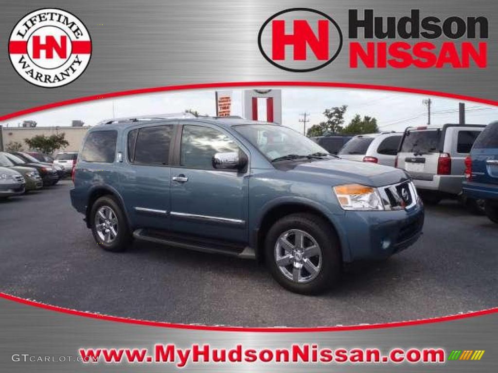 2010 Armada Platinum - Lakeshore Slate Blue Metallic / Almond photo #1