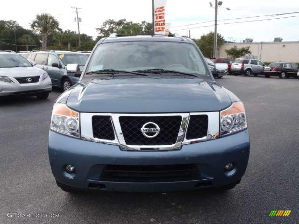 2010 Armada Platinum - Lakeshore Slate Blue Metallic / Almond photo #2