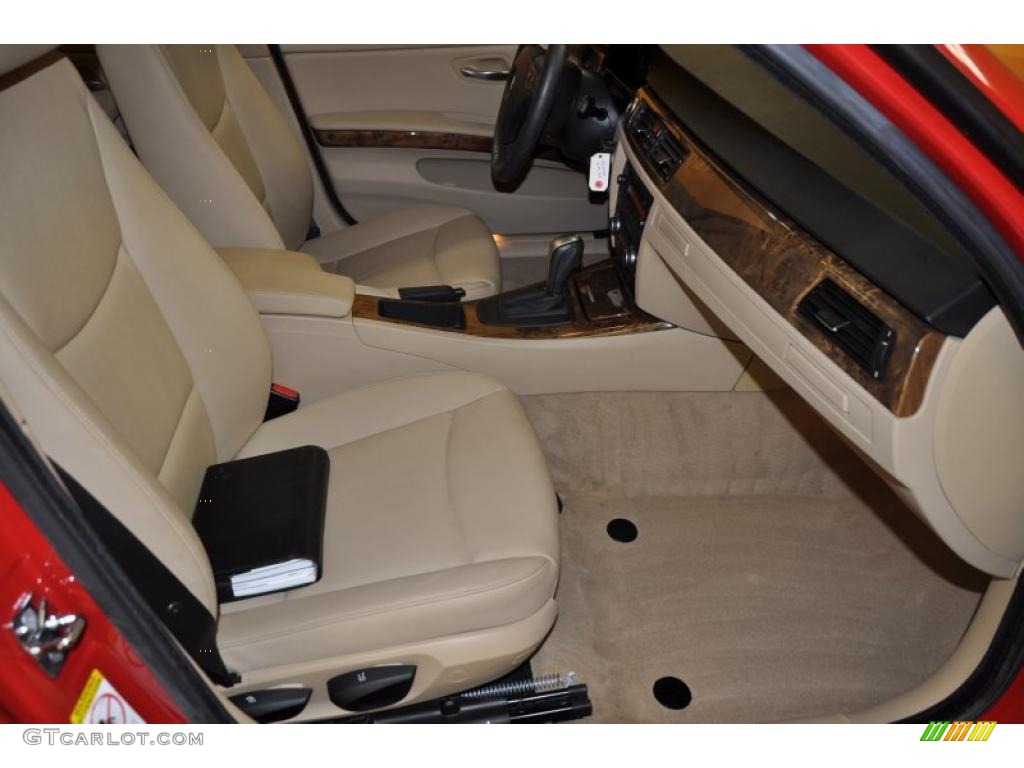 2007 3 Series 328xi Sedan - Crimson Red / Beige photo #17