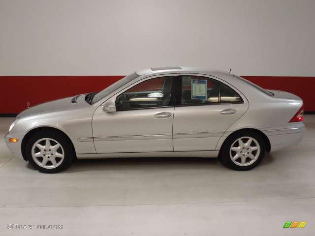 2001 C 240 Sedan - Brilliant Silver Metallic / Ash photo #7