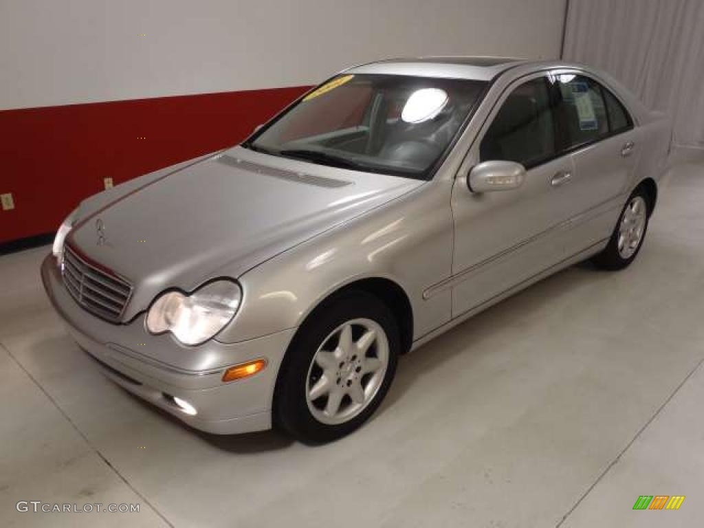 2001 C 240 Sedan - Brilliant Silver Metallic / Ash photo #8