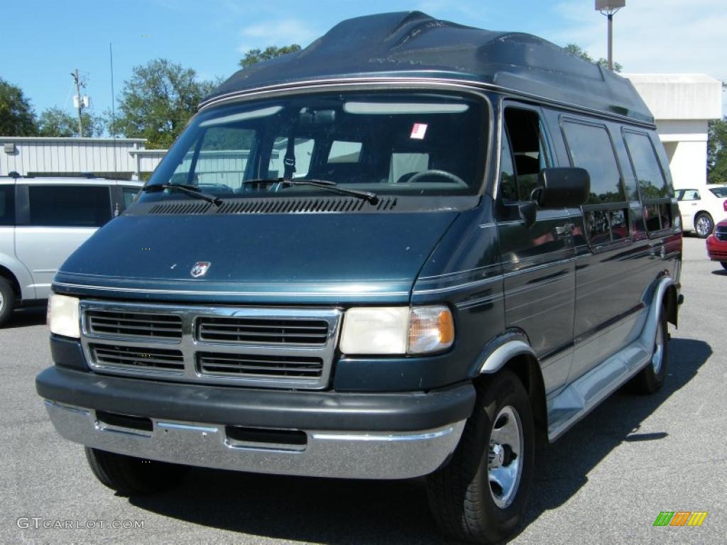 1996 Ram Van 2500 Passenger Conversion - Dark Spruce Metallic / Gray photo #1