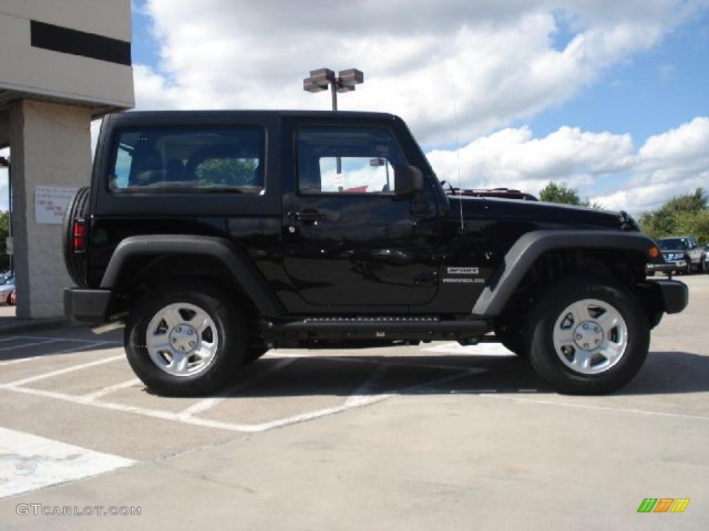 2011 Wrangler Sport 4x4 - Black / Black photo #2