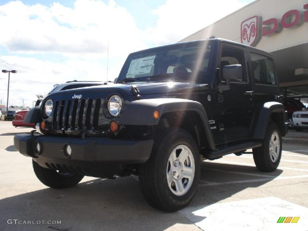 2011 Wrangler Sport 4x4 - Black / Black photo #7