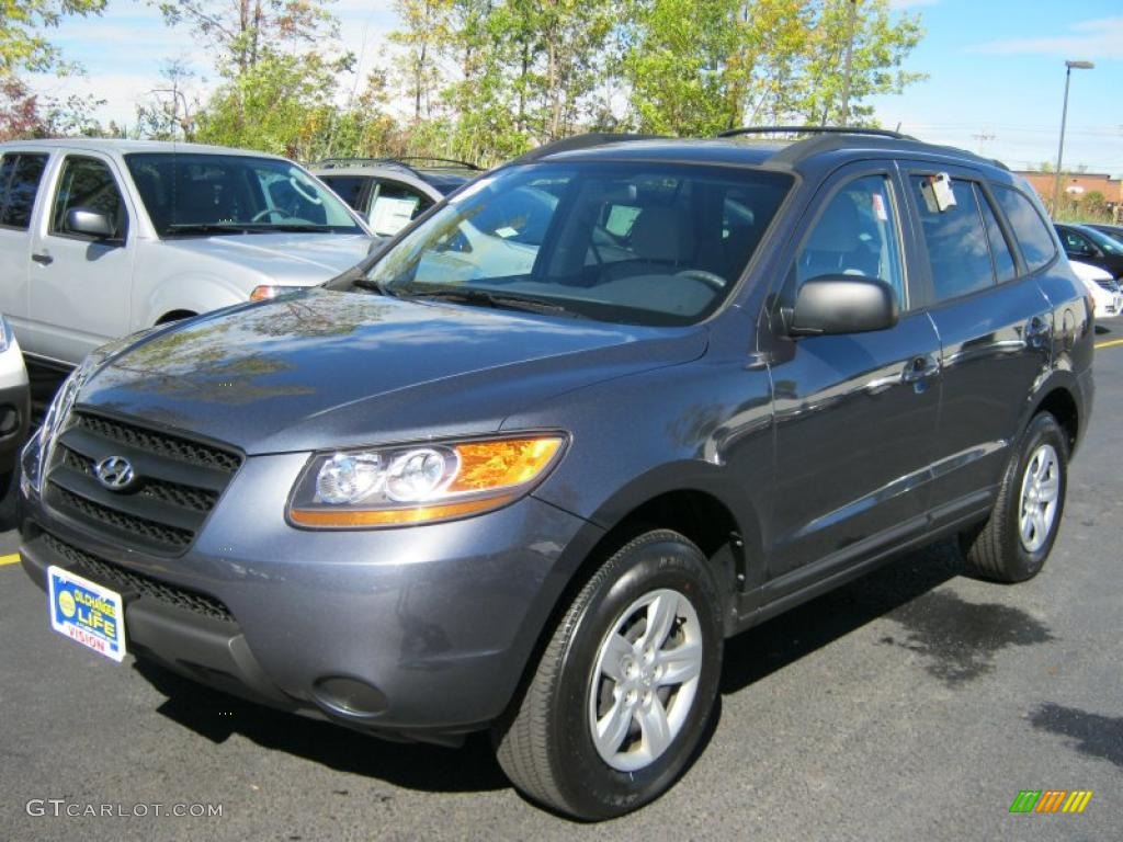 2009 Santa Fe GLS 4WD - Steel Gray / Gray photo #1