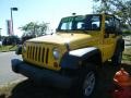 2007 Detonator Yellow Jeep Wrangler X 4x4  photo #1