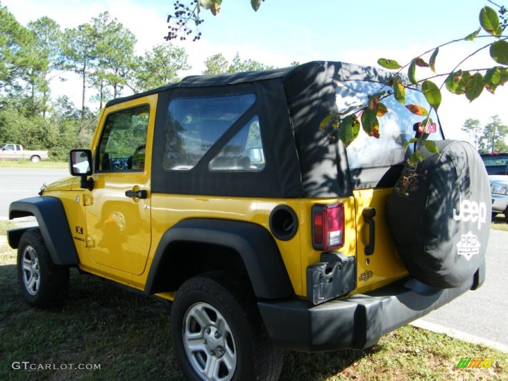 2007 Wrangler X 4x4 - Detonator Yellow / Dark Slate Gray/Medium Slate Gray photo #3
