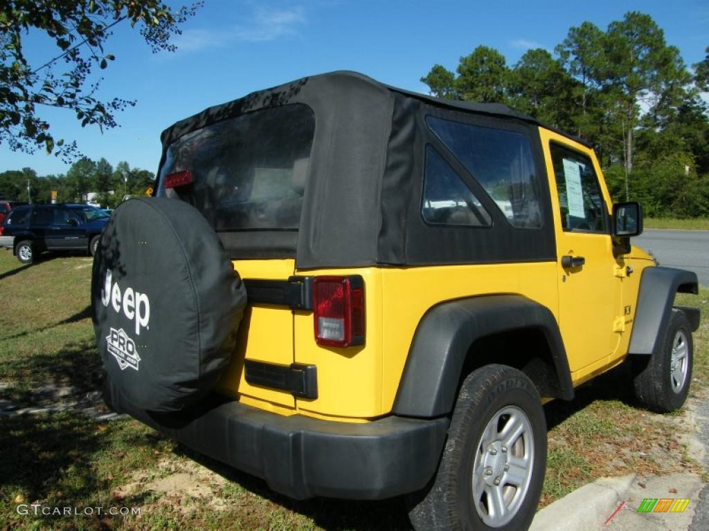 2007 Wrangler X 4x4 - Detonator Yellow / Dark Slate Gray/Medium Slate Gray photo #5