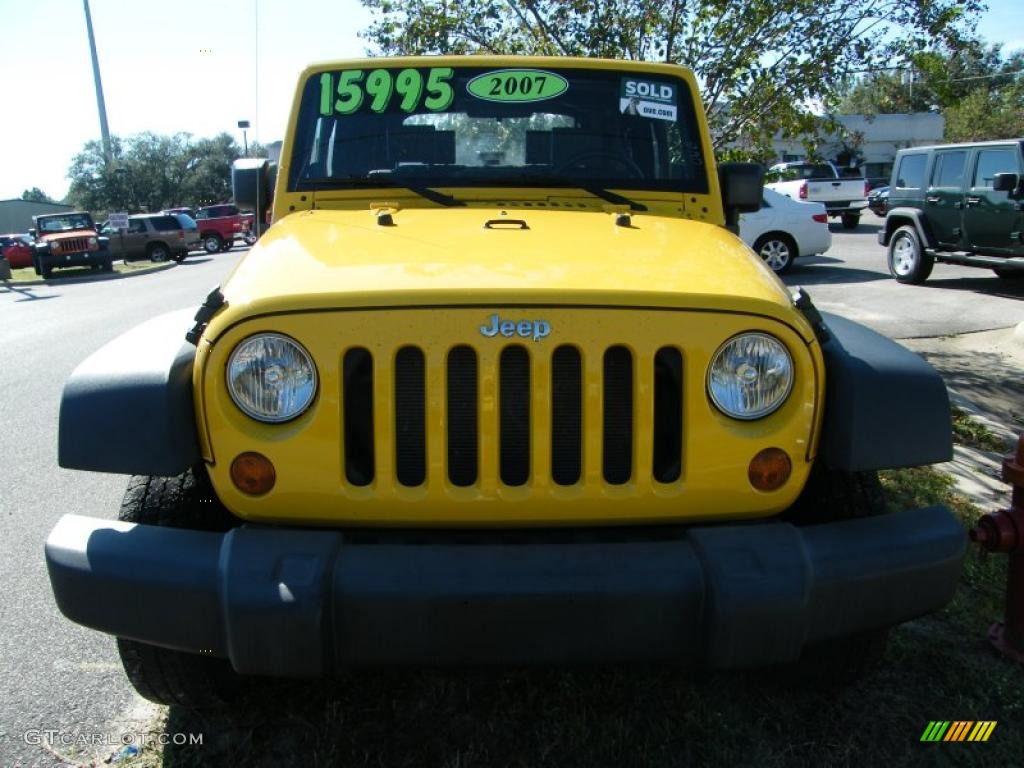 2007 Wrangler X 4x4 - Detonator Yellow / Dark Slate Gray/Medium Slate Gray photo #8