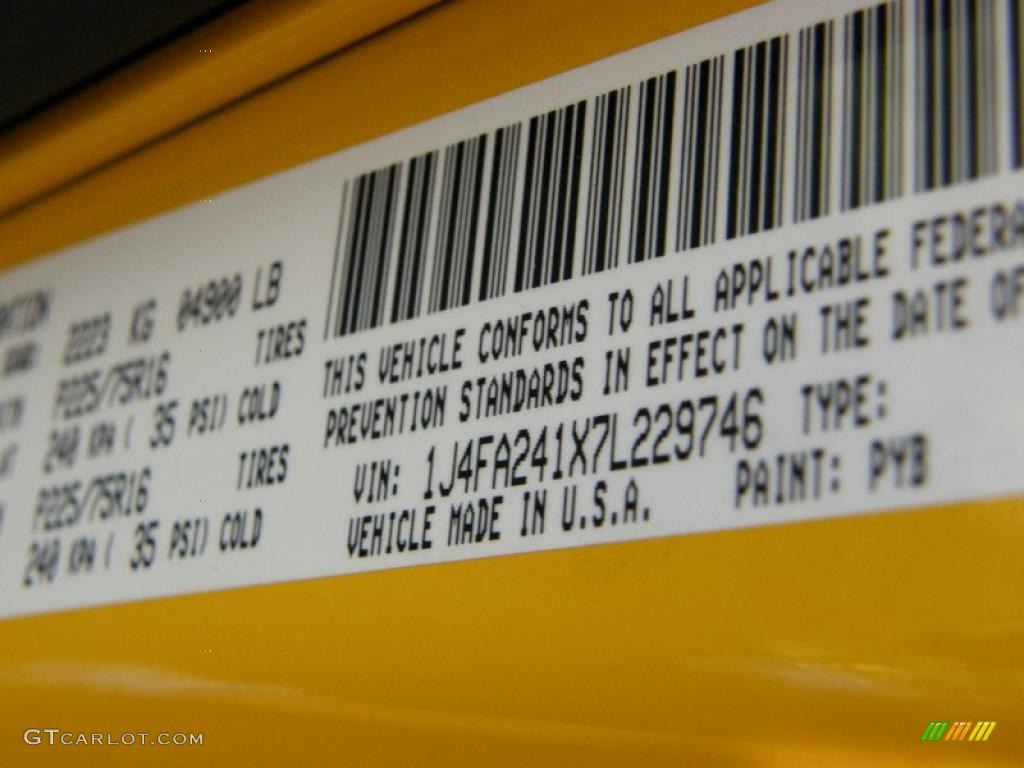 2007 Wrangler X 4x4 - Detonator Yellow / Dark Slate Gray/Medium Slate Gray photo #23