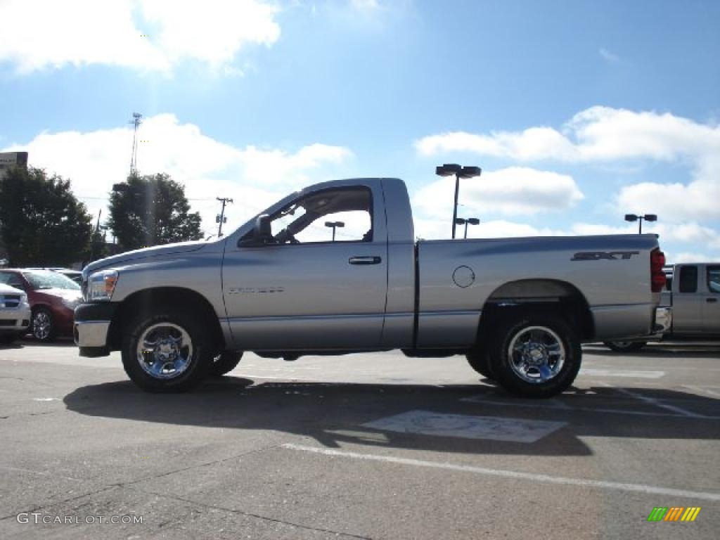 2007 Ram 1500 SXT Regular Cab - Bright Silver Metallic / Medium Slate Gray photo #6