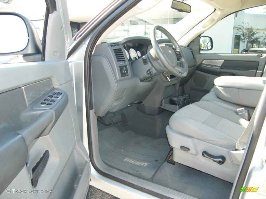 2007 Ram 1500 ST Quad Cab - Bright Silver Metallic / Medium Slate Gray photo #13