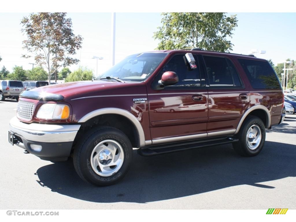 1999 Expedition Eddie Bauer 4x4 - Dark Toreador Red Metallic / Medium Prairie Tan photo #5