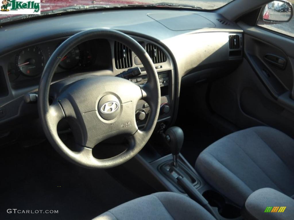2004 Elantra GLS Sedan - Crimson Dark Red / Dark Gray photo #8