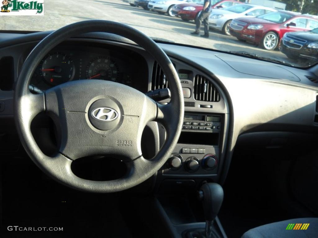 2004 Elantra GLS Sedan - Crimson Dark Red / Dark Gray photo #12