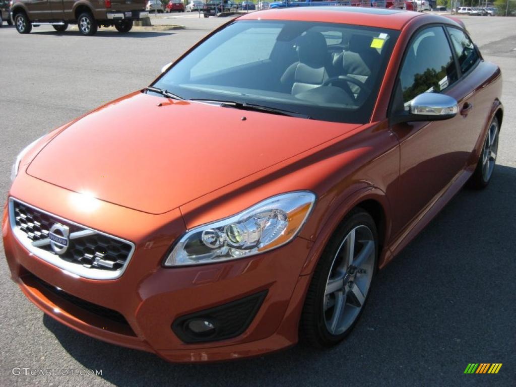 2011 C30 T5 R-Design - Orange Flame Metallic / R Design Off Black Flextec photo #2