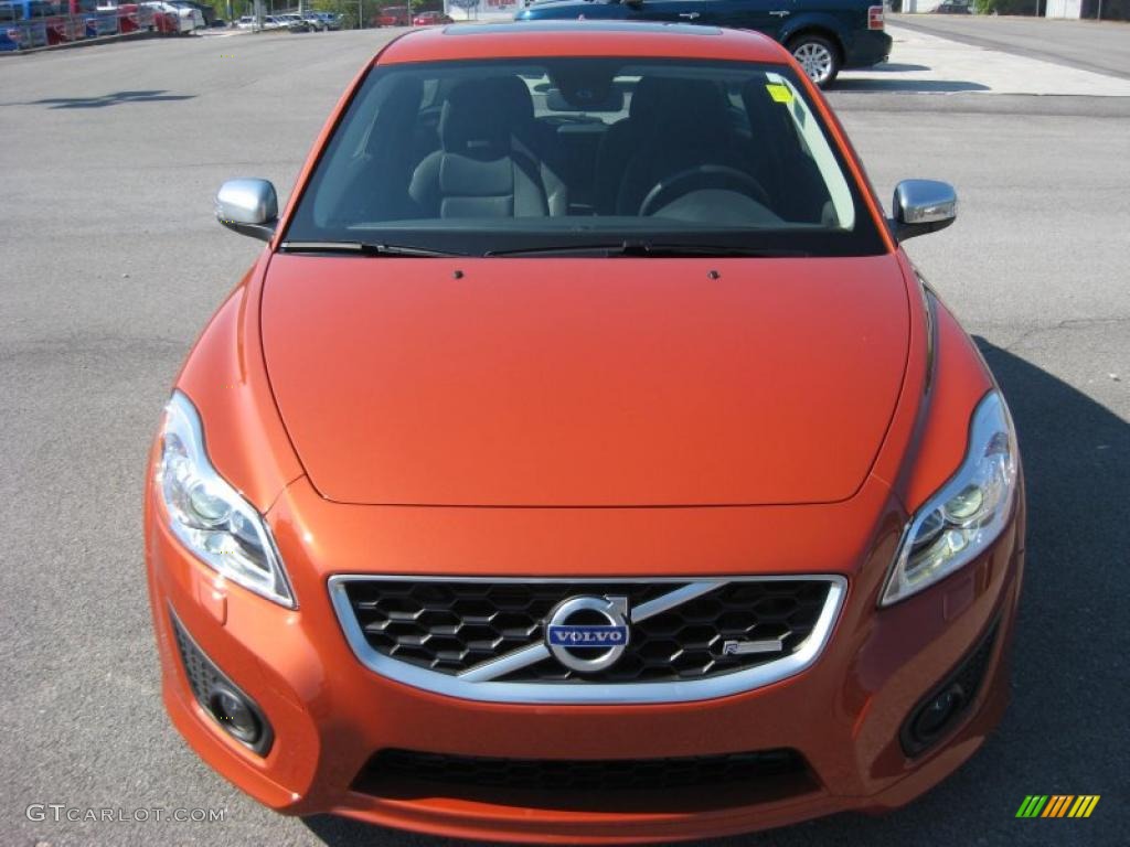 2011 C30 T5 R-Design - Orange Flame Metallic / R Design Off Black Flextec photo #3