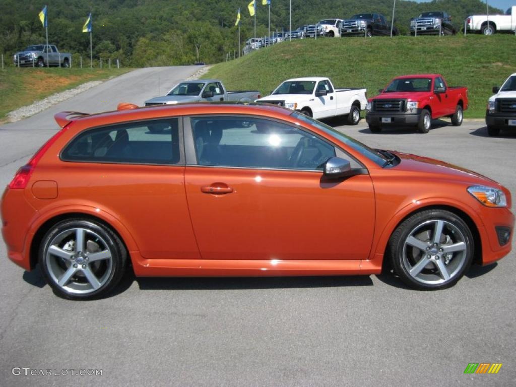 2011 C30 T5 R-Design - Orange Flame Metallic / R Design Off Black Flextec photo #5