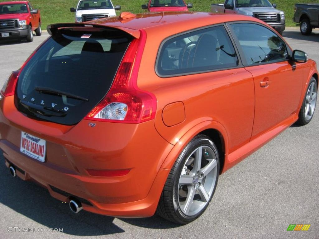2011 C30 T5 R-Design - Orange Flame Metallic / R Design Off Black Flextec photo #6