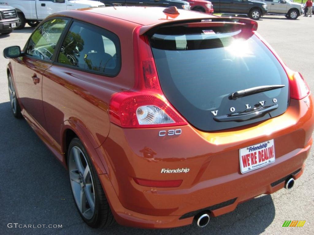 2011 C30 T5 R-Design - Orange Flame Metallic / R Design Off Black Flextec photo #8