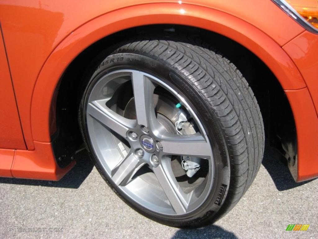 2011 C30 T5 R-Design - Orange Flame Metallic / R Design Off Black Flextec photo #10