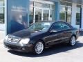 2008 Majestic Black Metallic Mercedes-Benz CLK 350 Coupe  photo #7