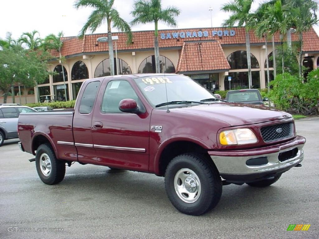 1998 Dark Toreador Red Metallic Ford F150 XLT SuperCab 4x4 37282526