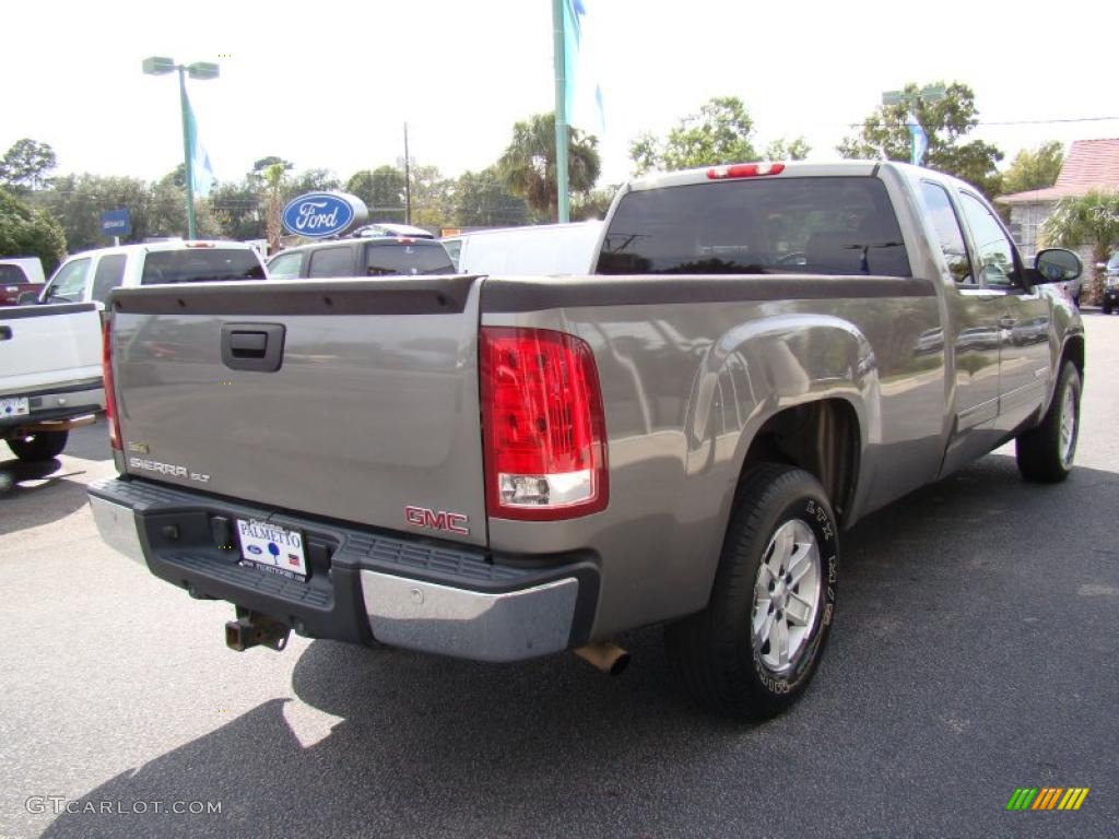 2008 Sierra 1500 SLT Extended Cab - Steel Gray Metallic / Light Titanium photo #7