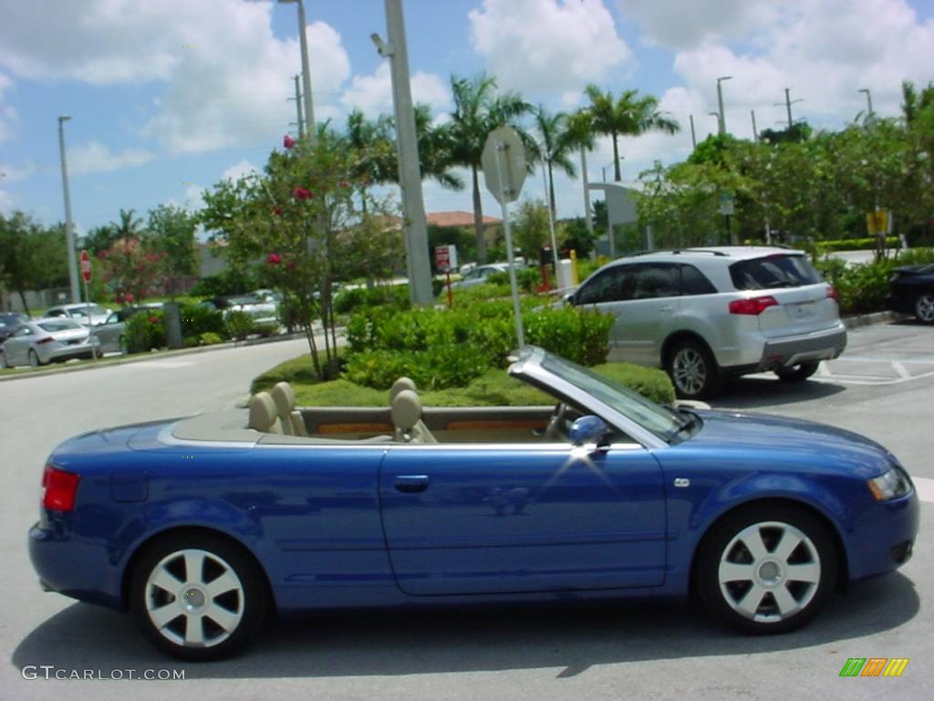 2006 A4 1.8T Cabriolet - Caribic Blue Pearl Effect / Beige photo #6