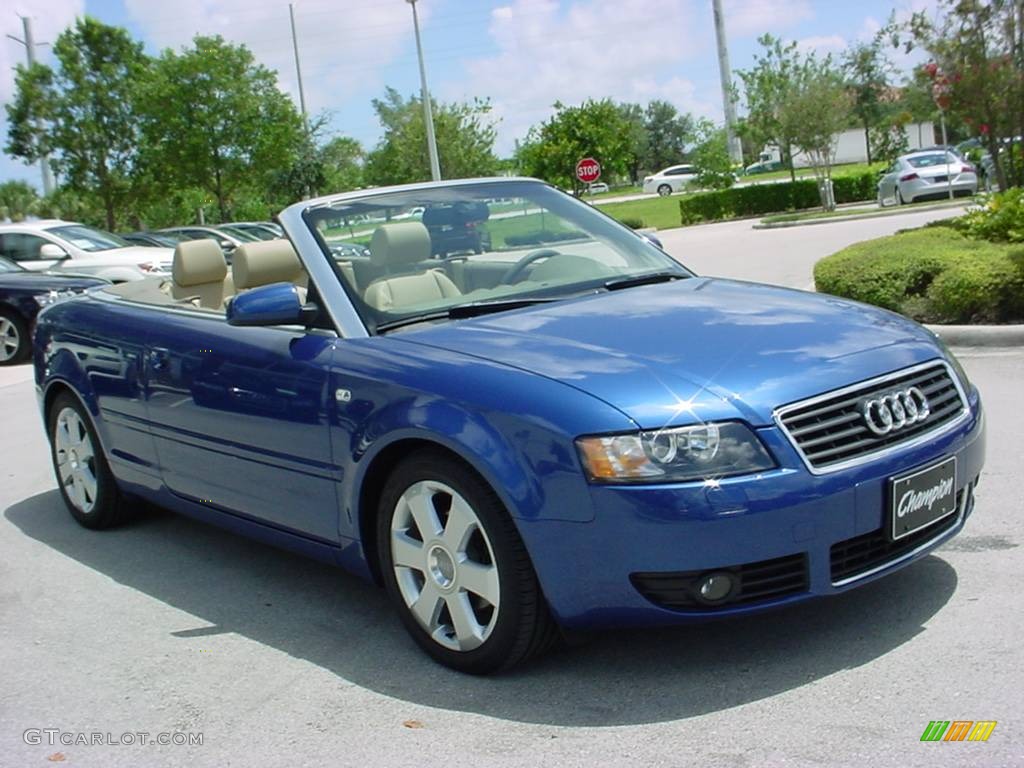 2006 A4 1.8T Cabriolet - Caribic Blue Pearl Effect / Beige photo #7
