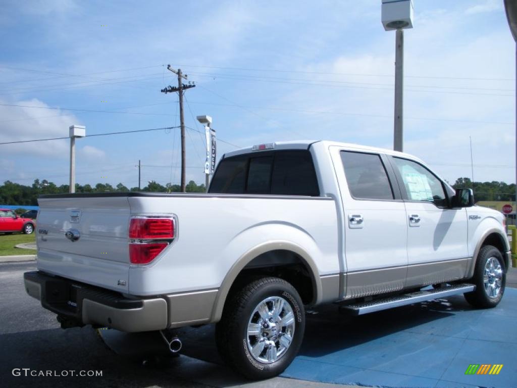 2010 F150 Lariat SuperCrew - Oxford White / Tan photo #3