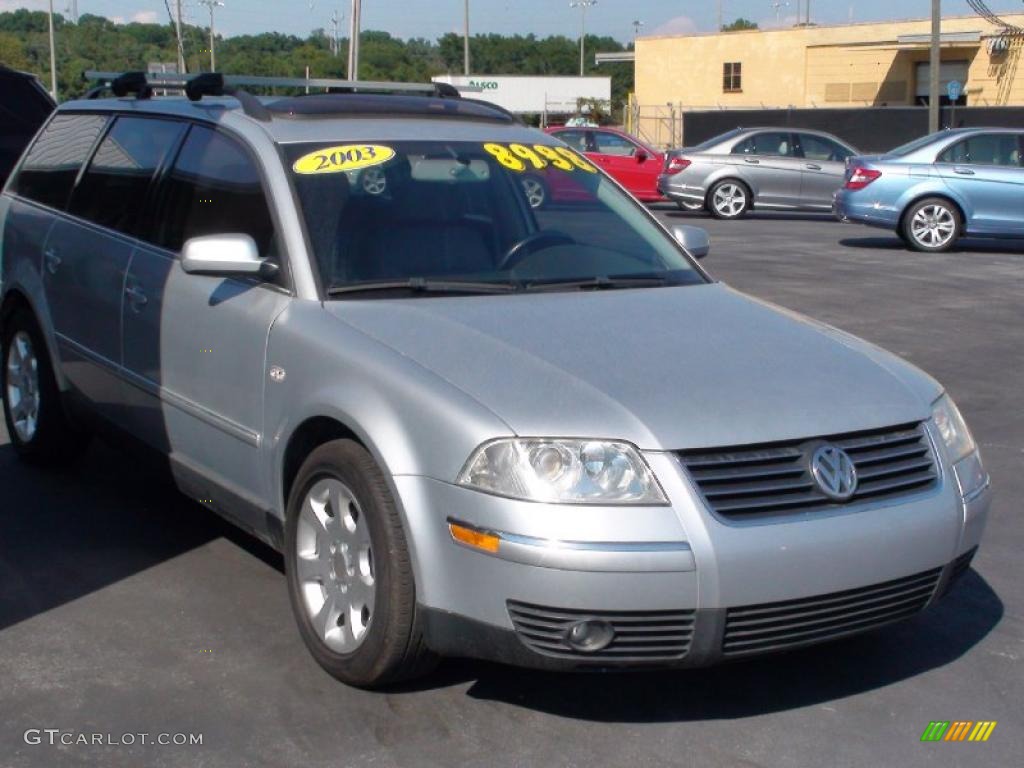 2003 Passat GLX Wagon - Reflex Silver Metallic / Grey photo #3