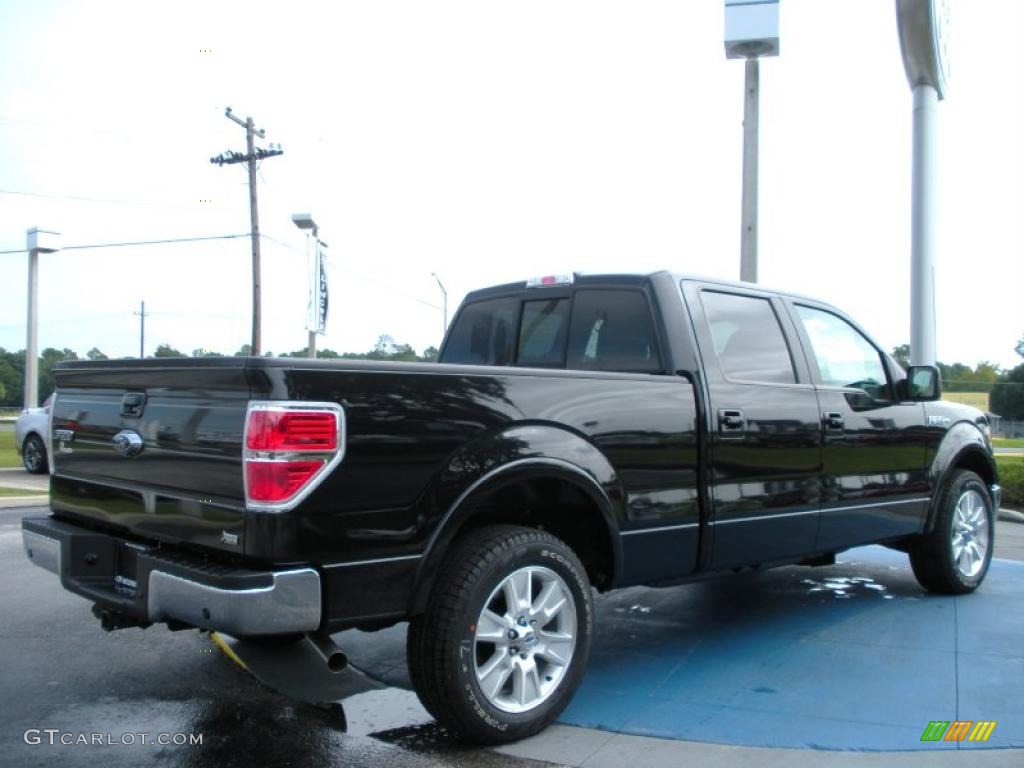 2010 F150 Lariat SuperCrew - Tuxedo Black / Tan photo #3