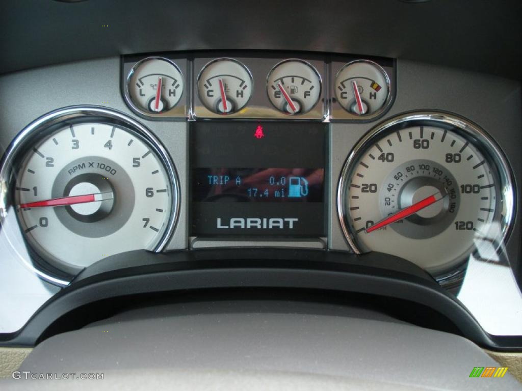 2010 F150 Lariat SuperCrew - Tuxedo Black / Tan photo #9