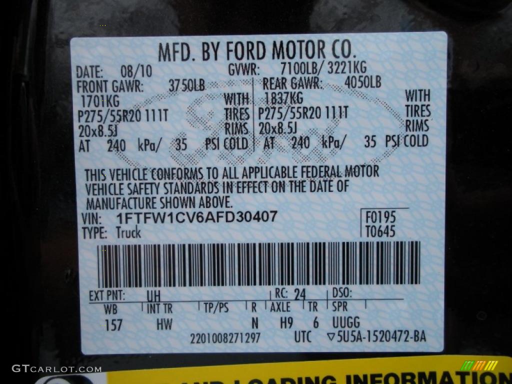 2010 F150 Lariat SuperCrew - Tuxedo Black / Tan photo #13