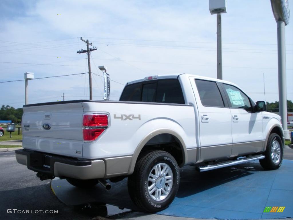 2010 F150 Lariat SuperCrew 4x4 - Oxford White / Tan photo #3