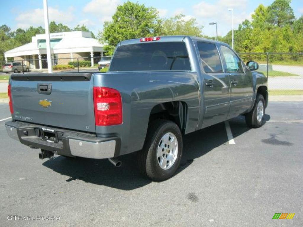 2011 Silverado 1500 LT Crew Cab - Blue Granite Metallic / Ebony photo #2