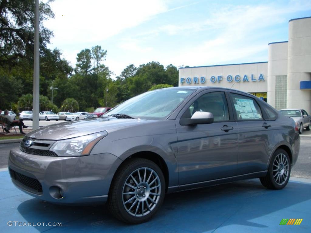 2011 Focus SES Sedan - Sterling Gray Metallic / Medium Stone photo #1