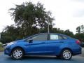 2011 Blue Flame Metallic Ford Fiesta S Sedan  photo #2