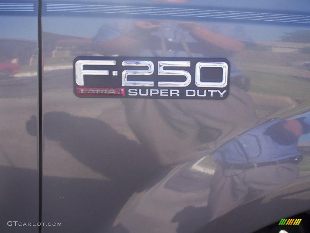 2002 F250 Super Duty Lariat Crew Cab 4x4 - Dark Shadow Grey Metallic / Medium Flint photo #11