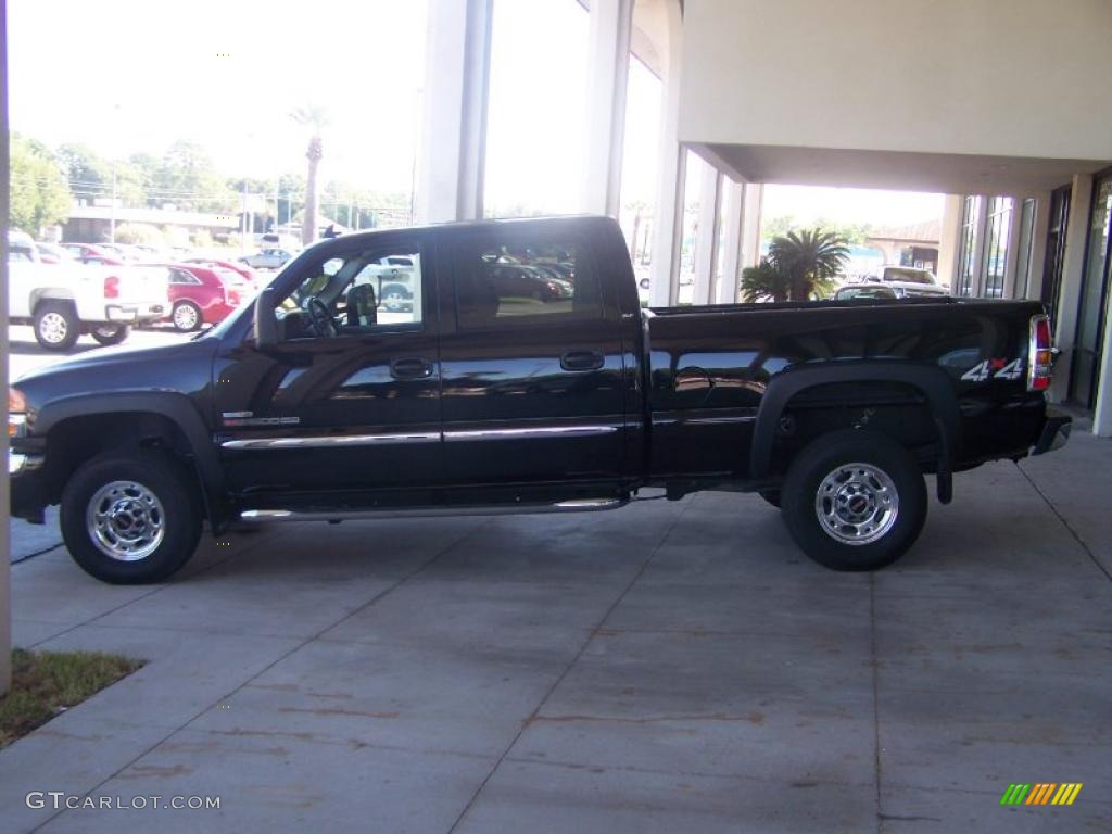 2007 Sierra 2500HD Classic SLT Crew Cab 4x4 - Onyx Black / Medium Gray photo #2