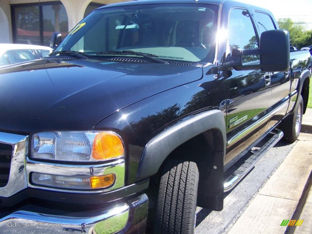 2007 Sierra 2500HD Classic SLT Crew Cab 4x4 - Onyx Black / Medium Gray photo #28