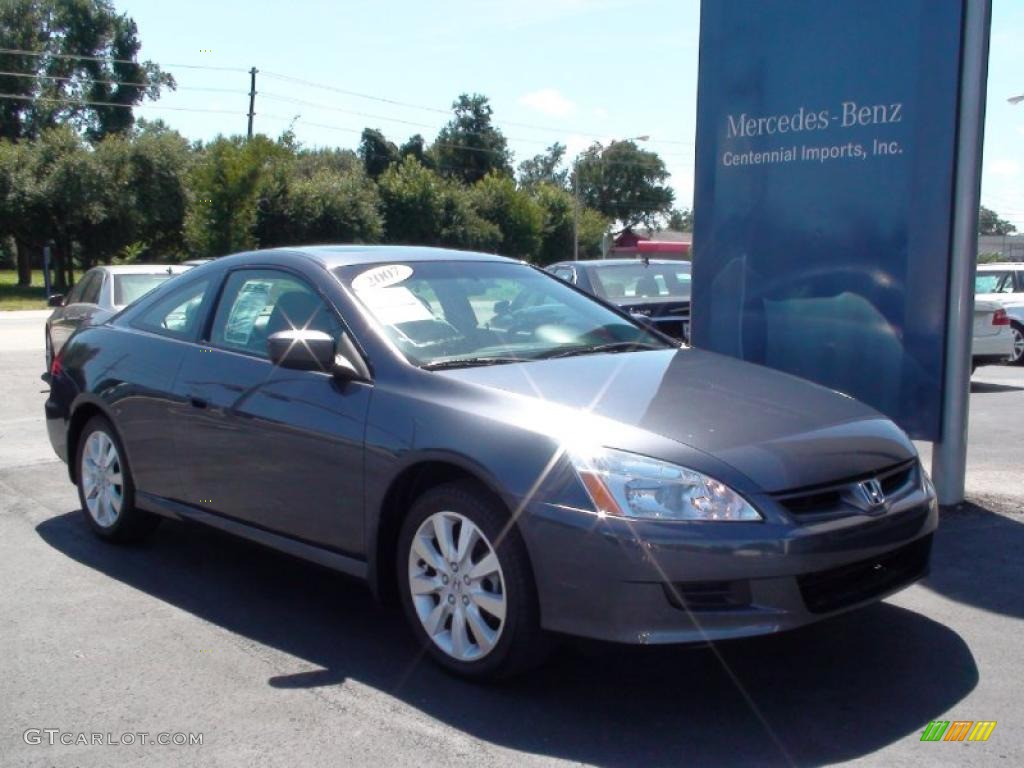 2007 Accord EX V6 Coupe - Graphite Pearl / Gray photo #14